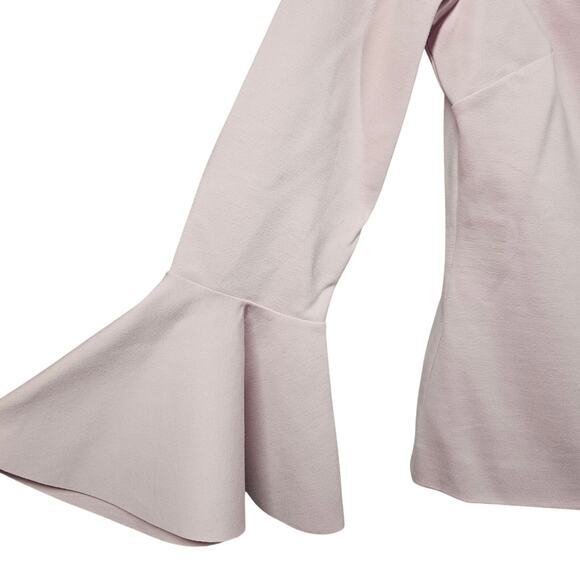 Ted Baker Pink Off-the-Shoulder V-Neck Bell Sleeves Back Zipper Size 2 | US 4-6 - Picture 2 of 10